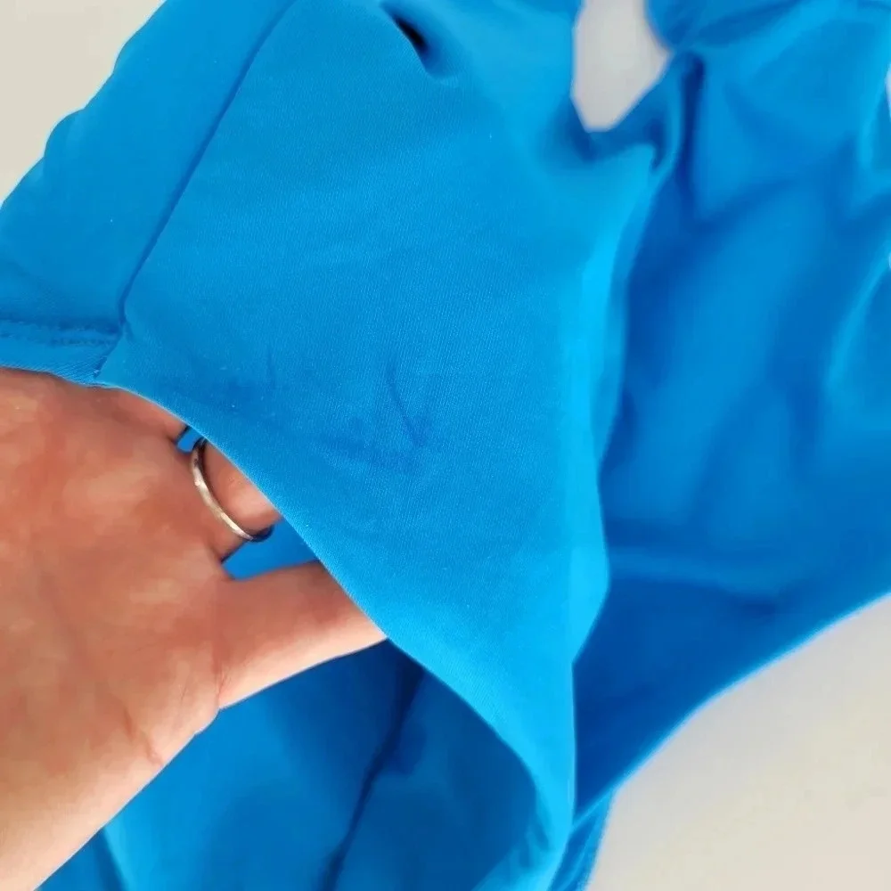 vitamin A blue one peice swimsuit small small